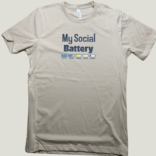 "My Social Battery" Unisex Jersey Tee